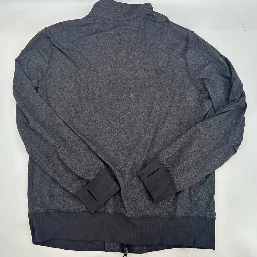 Lululemon Mens Post Gravity Jacket Heathered Black Thumbholes Athletic Size XL? - Picture 10 of 13